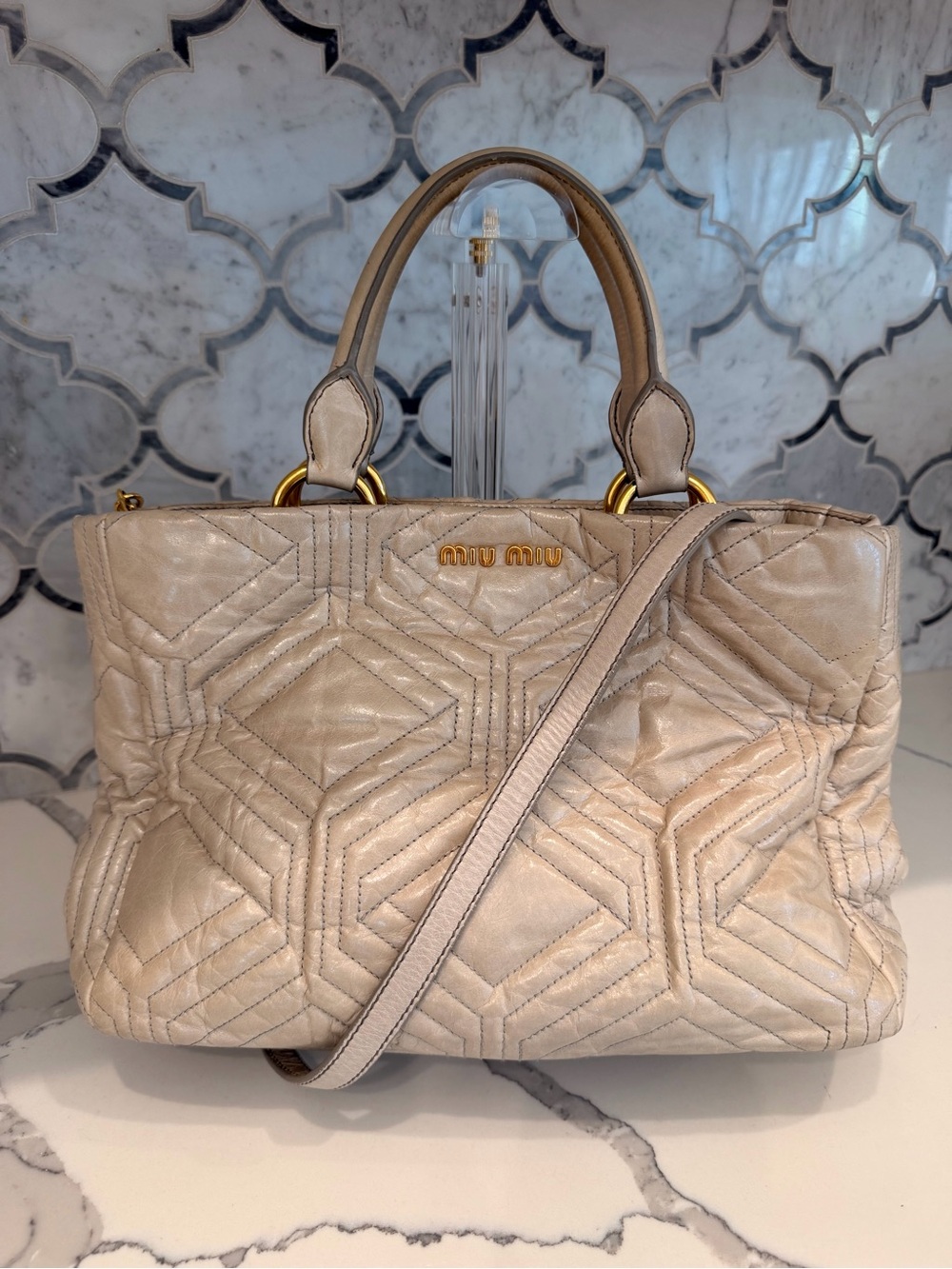 MIU MIU Quilted Leather Crossbody bag